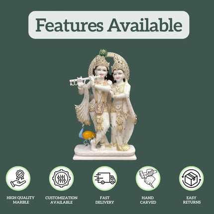 Radha Krishna Marble Idol 1