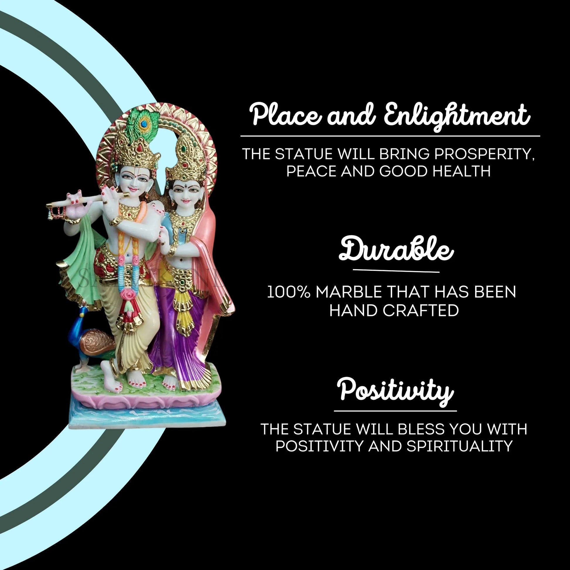 Buy Radha Krishna Marble Moorti Online from Salvik India