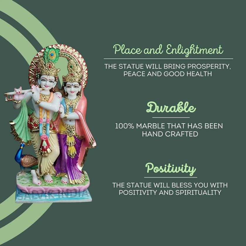 Buy Radha Krishna Marble Moorti Online from Salvik India