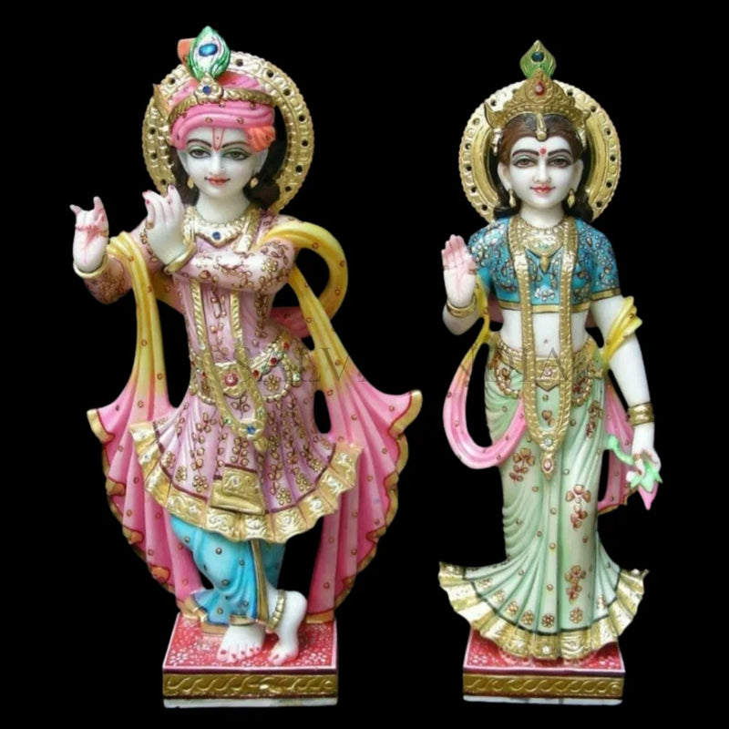 Radha Krishna Marble Murti 