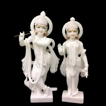 Radha Krishna Marble Murti Handcrafted from Vietnam Marble