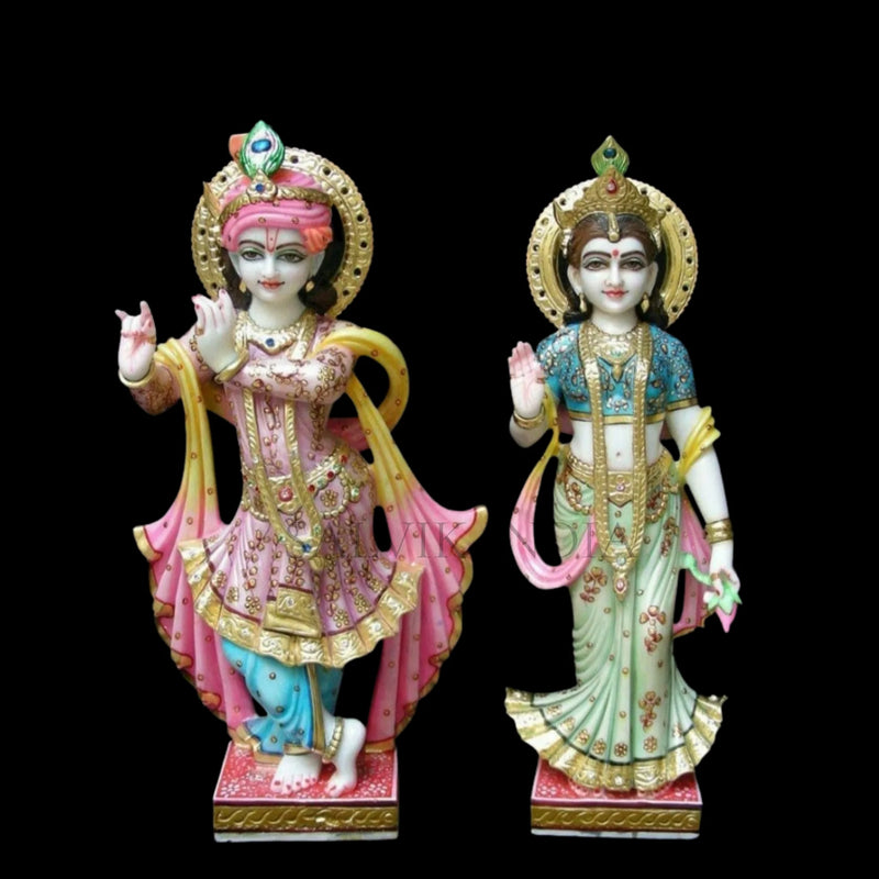 Radha Krishna Marble Murti 