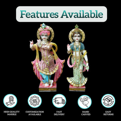 Radha Krishna Marble Murti 1