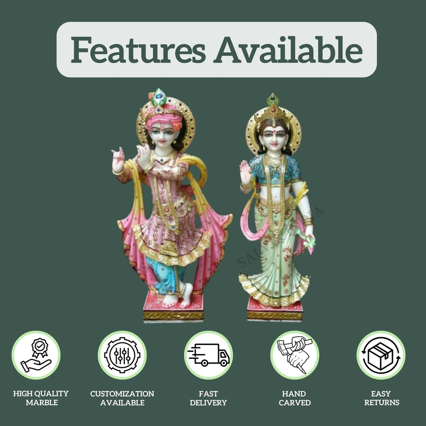 Radha Krishna Marble Murti 1