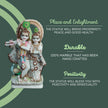 1 Feet Radha Krishna marble statue perfect gift for spiritual occasions and festivals