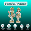 Side view of Radha Krishna 1 feet marble murti, hand-carved and polished