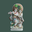 1 Feet Radha Krishna Marble Statue handcrafted in pure white marble for home temple