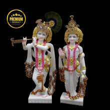 Radha Krishna Marble Statue (12 inch to 30 inch) - Salvik | Marble Murti Manufacturers in India