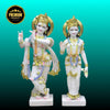 Radha Krishna Murti Big Size handcrafted in white marble for temple