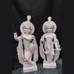 Radha Krishna murti handcrafted from pure Makrana marble for home temple