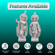 Radha Krishna murti in pure Makrana white marble handcrafted by artisans