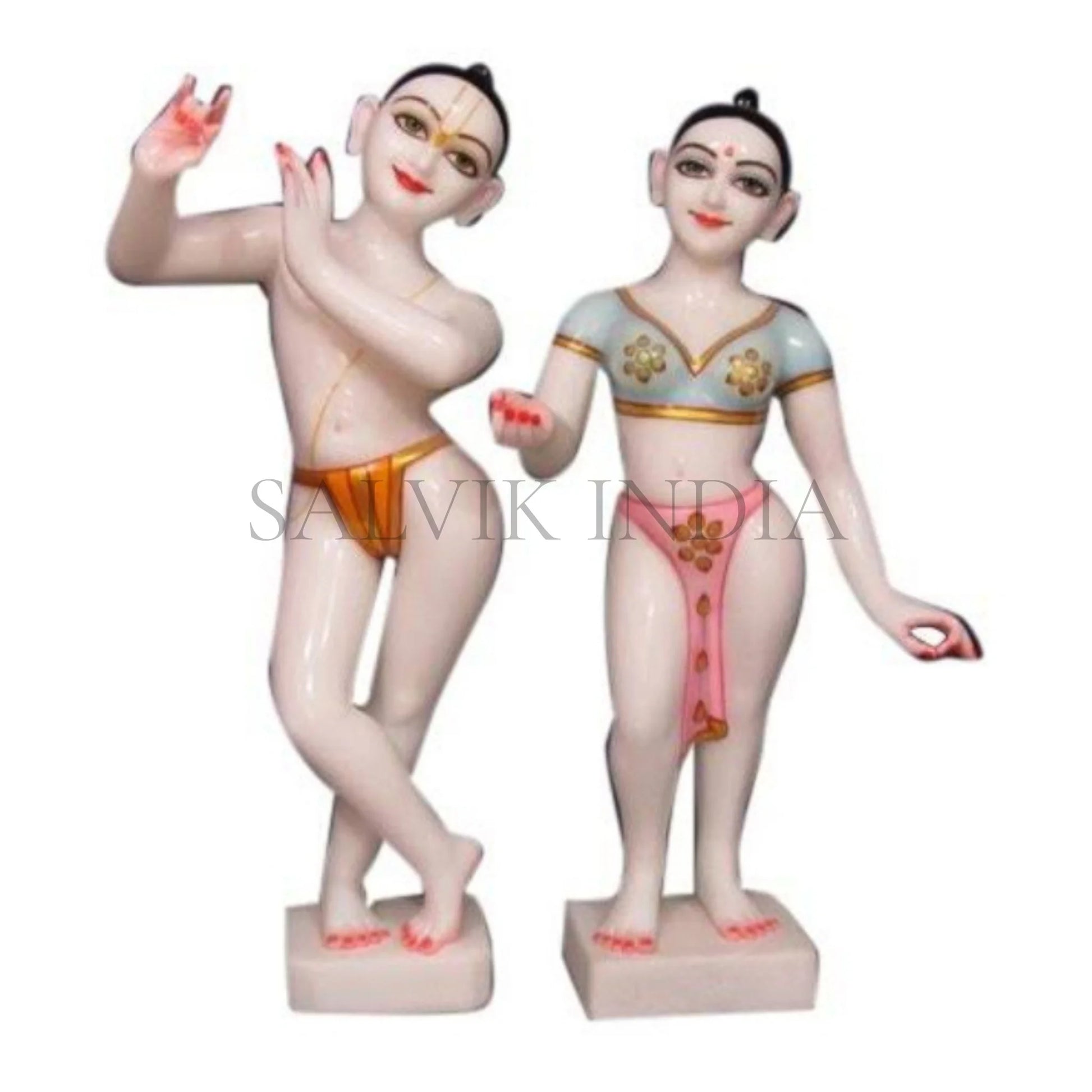 Radha Krishna Murti Marble for home view – Elegant and finely carved marble statue