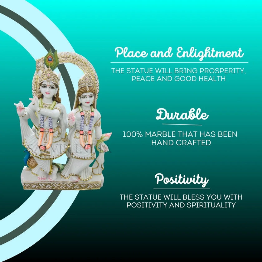 Radha Krishna Murti Online placed in home temple for puja and spiritual décor