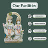 Side view of Radha Krishna Murti Online carved from premium white marble