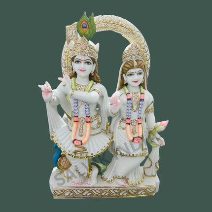Radha Krishna Murti Online – Handcrafted marble idol for home temple and puja