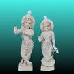 Radha Krishna white marble statue handcrafted idol