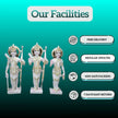 White marble Ram Darbar idol set with delivery and return facilities