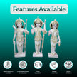 Ram Darbar decorative idol in white marble with features icons