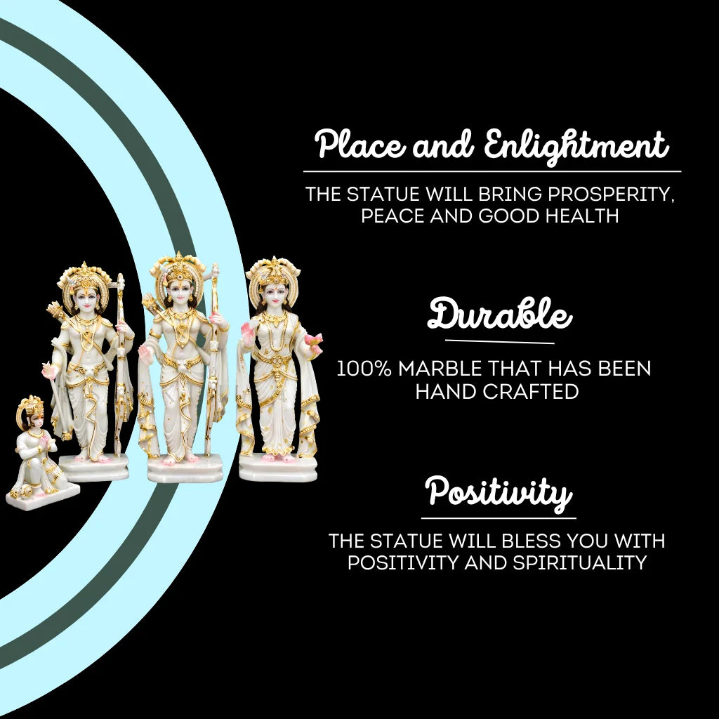 Makrana marble Ram Darbar sculpture benefits and spiritual qualities