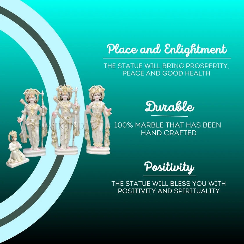 Makrana marble Ram Darbar sculpture benefits and spiritual qualities