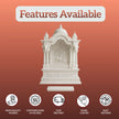 Front View of Royal Makrana Marble Pooja Mandir for Home
