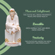 White marble Sai Baba statue for pooja room and spiritual space