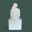 Back view of Sai Baba marble idol in big size showing robe details