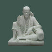Sai Baba Marble Idol for Home – Handcrafted White Marble Murti by Salvik India