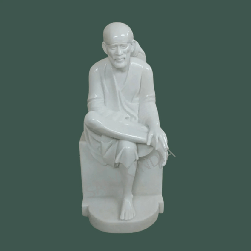 Sai Baba marble murti for home temple decor