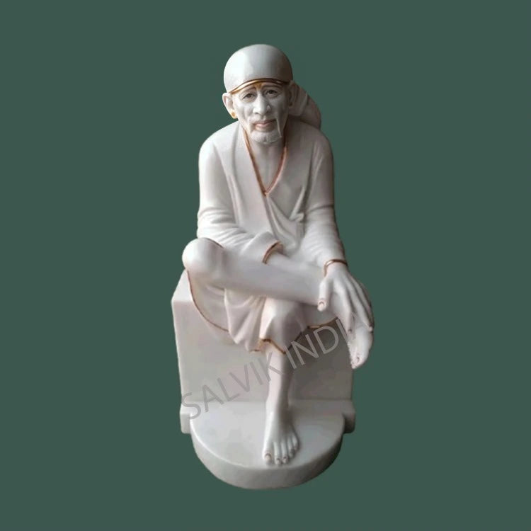 Sai Baba Marble Statue - Salvik | Marble Murti Manufacturers in India