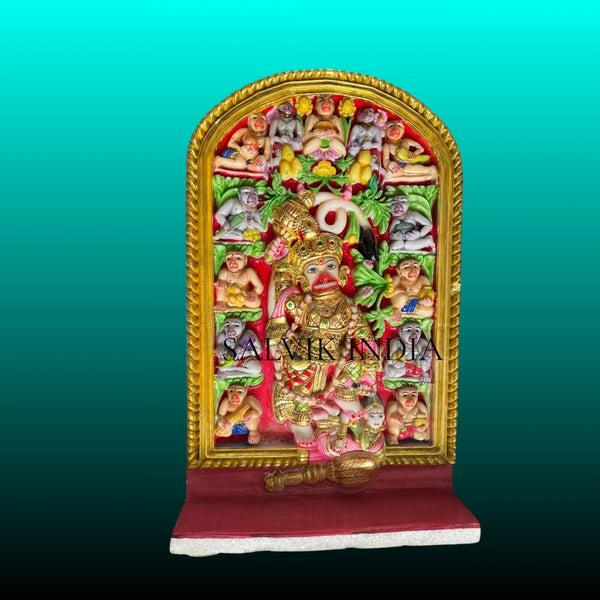 Salangpur Balaji marble murti handcrafted in pure Makrana marble by Salvik India – detailed Balaji marble idol for home temple and worship