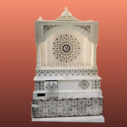 sangmarmar marble temple front view with arch design