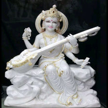 Buy Big Marble Saraswati Murti for School & Temple
