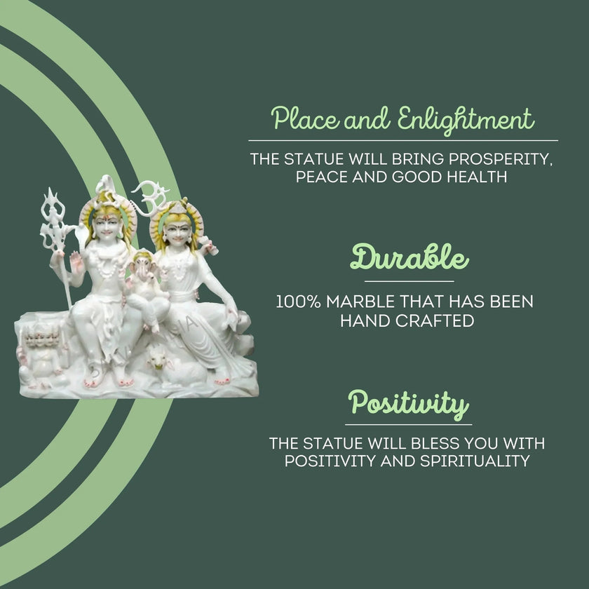 Shiv Parivar Marble Murti - Salvik | Marble Murti Manufacturers in India