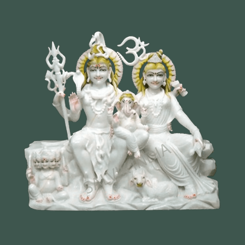 Shiv Parivar Marble Murti - Salvik | Marble Murti Manufacturers in India