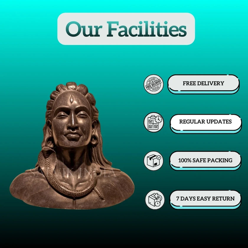 Premium Lord Shiva marble idol with fine detailing