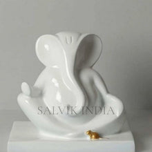 Shree White Marble Ganesh Statue for Home Temple
