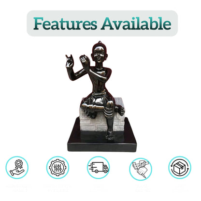 Shri Krishna Marble Statue back view – Elegant and divine home décor