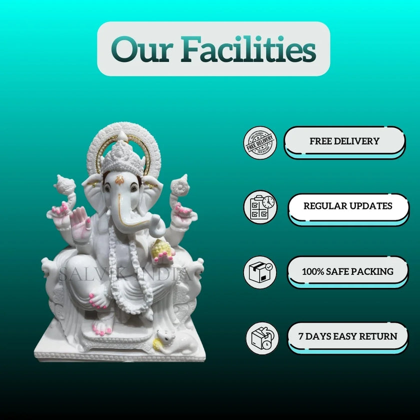 Facilities available with small Ganpati murti including packaging and delivery