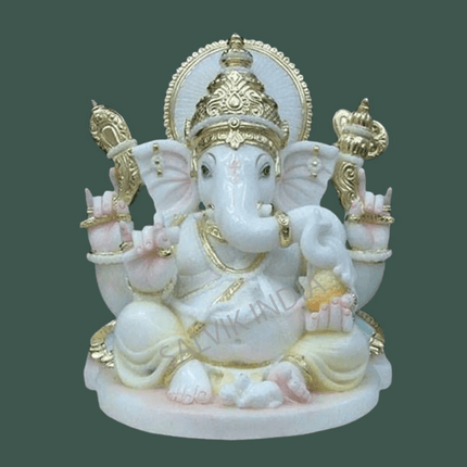 Small Marble Ganesh Murti (6 - 24 Inch) - Salvik | Marble Murti Manufacturers in India