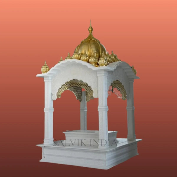 Small Marble Mandir for Home - Salvik | Marble Murti Manufacturers in India