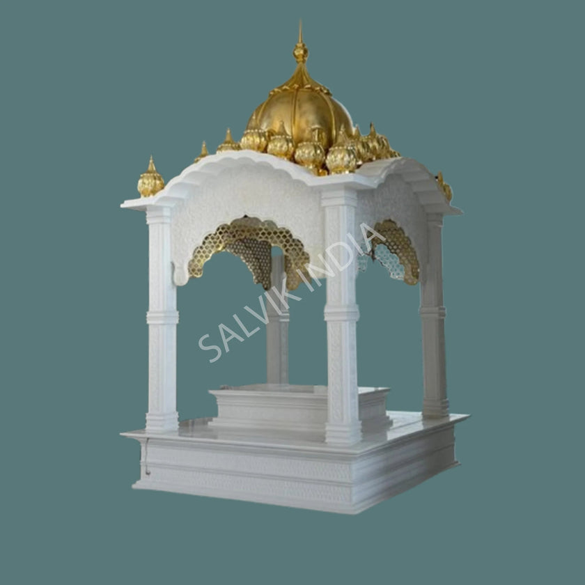 Small Marble Mandir for Home - Salvik | Marble Murti Manufacturers in India