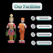 Swaminarayan and Gunatitanand Swami Akshar Purushottam marble statue