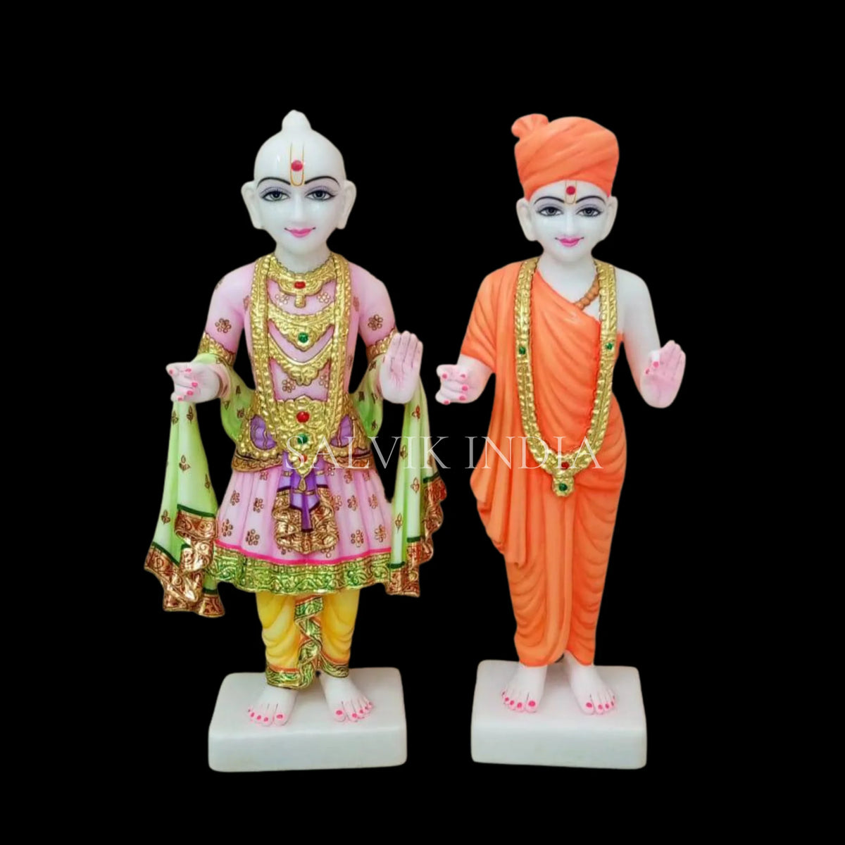 Swaminarayan Marble Murti - handcrafted marble idol