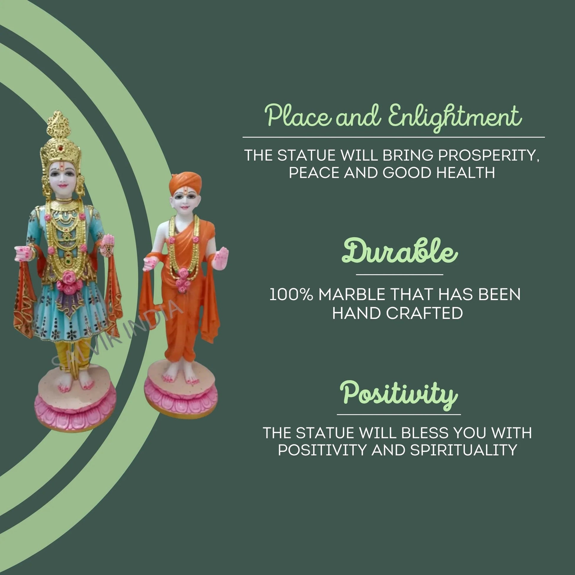 Swaminarayan Marble Statue - Handcrafted Divine Idols - Salvik | Marble Murti Manufacturers in India