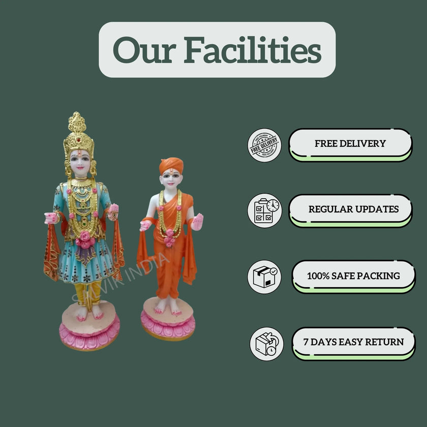 Swaminarayan Marble Statue - Handcrafted Divine Idols - Salvik | Marble Murti Manufacturers in India