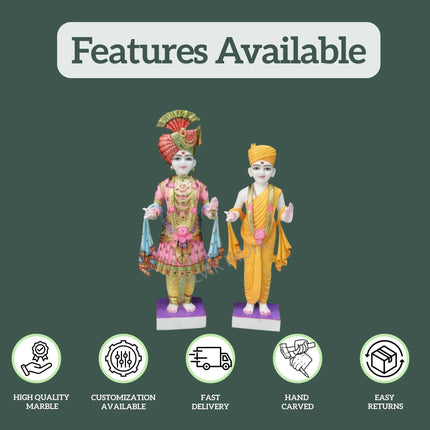 premium Swaminarayan Marble Statue for temple and home