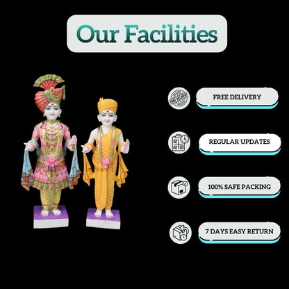white marble Swaminarayan Murti made in Jaipur