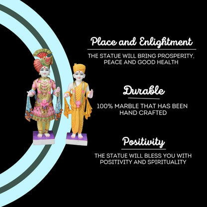 Swaminarayan Marble Idol with divine craftsmanship