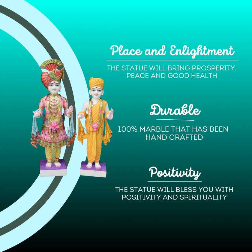 Swaminarayan Marble Idol with divine craftsmanship